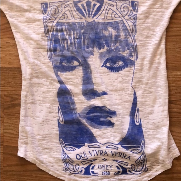 OBEY White Burnout Flowy Tee - Picture 2 of 4